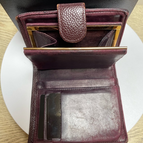 Authentic Chanel Burgundy Leather Wallet - Picture 8 of 12